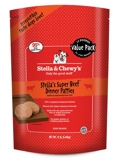 Stella & Chewy's Stella's Super Beef Dinner Patties Raw Frozen Dog Food