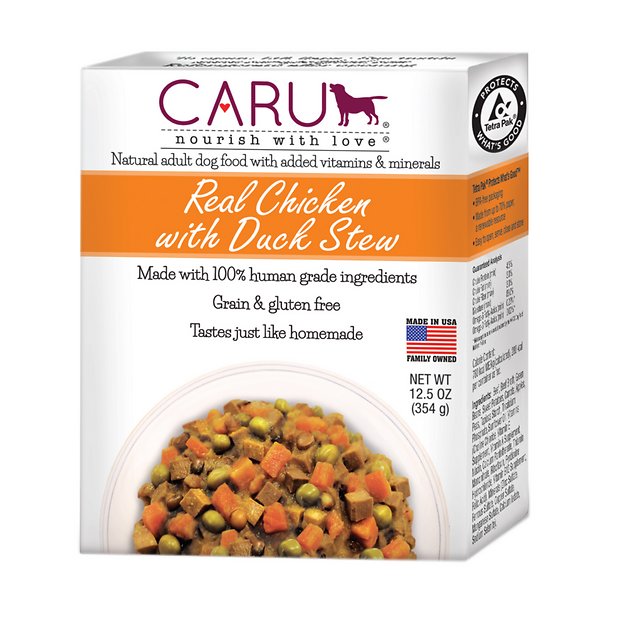 Caru Real Chicken with Duck Stew Grain-Free Wet Dog Food, 12.5-oz, case of 12