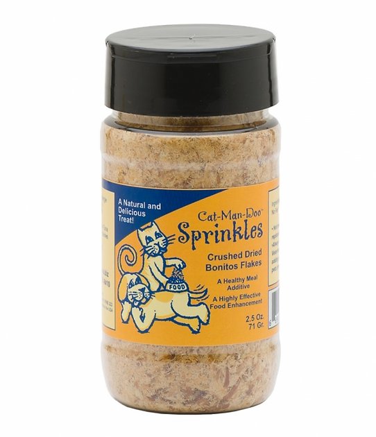 Cat-Man-Doo Sprinkles Crushed Bonito Flakes Cat & Dog Treats, 2.5-oz bottle