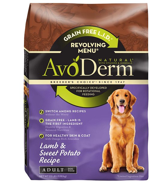 AvoDerm Natural Grain-Free Revolving Menu Lamb & Sweet Potato Recipe Adult Dry Dog Food