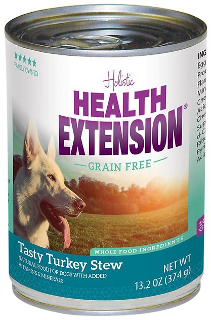 Health Extension Grain-Free Tasty Turkey Stew Canned Dog Food, 13.2-oz, case of 12