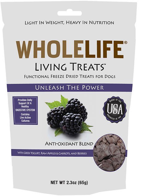 Whole Life Living Treats Antioxidant Blend with Wild Berries Freeze-Dried Dog Treats, 2.3-oz bag