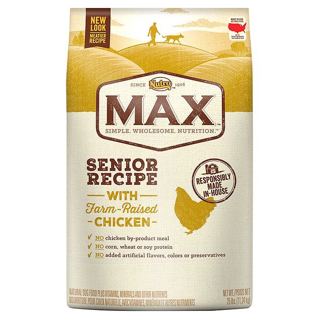 Nutro Max Senior Recipe with Farm-Raised Chicken Dry Dog Food, 25-lb bag