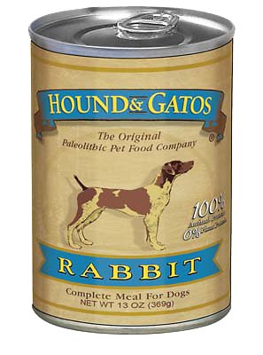 Hound & Gatos Rabbit Formula Grain-Free Canned Dog Food, 13-oz, case of 12