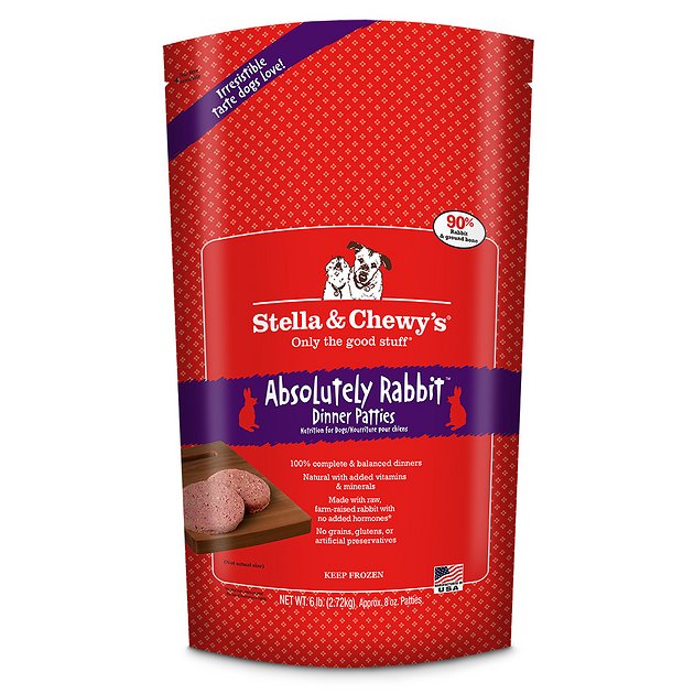 Stella & Chewy's Absolutely Rabbit Dinner Patties Raw Frozen Dog Food, 6-lb bag