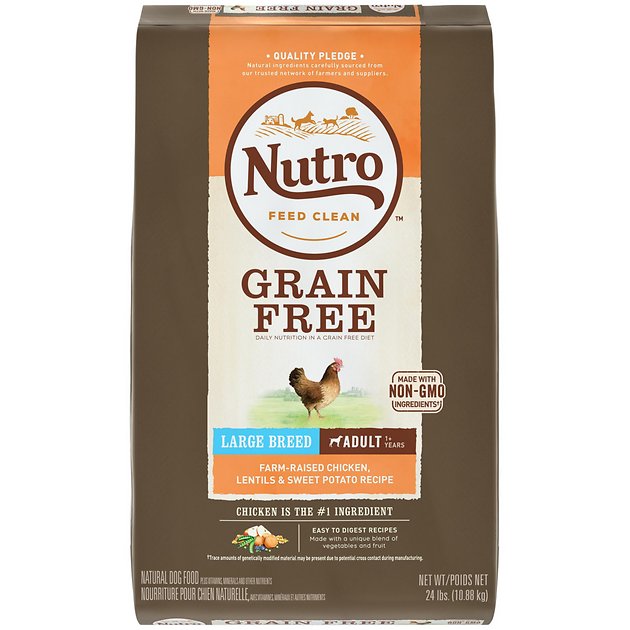 Nutro Grain-Free Large Breed Adult Farm-Raised Chicken, Lentils & Sweet Potato Dry Dog Food