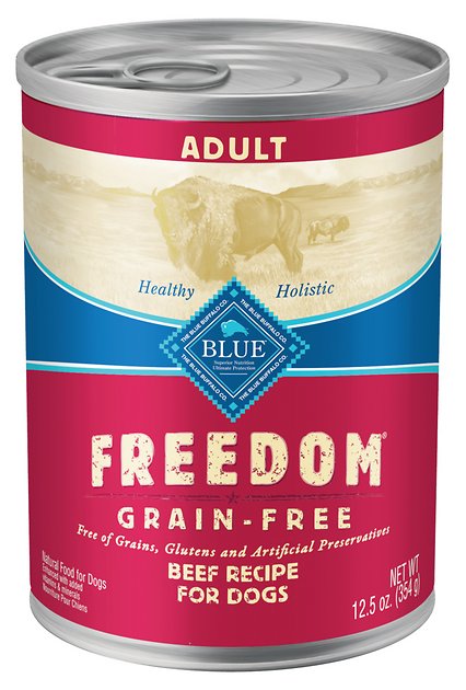 Blue Buffalo Freedom Adult Beef Recipe Grain-Free  Canned Dog Food, 12.5-oz, case of 12