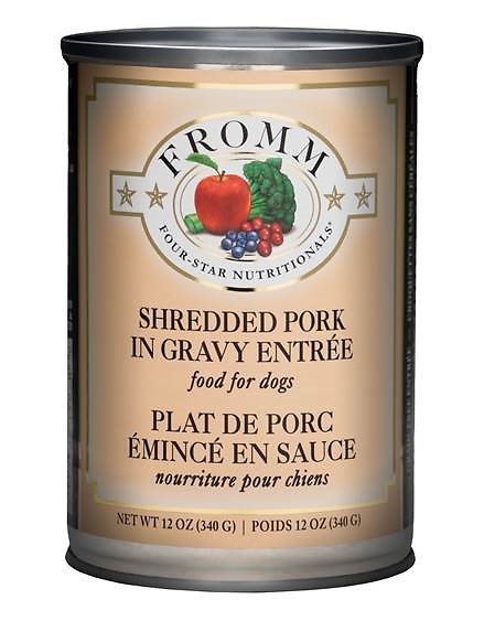 Fromm Four-Star Nutritionals Shredded Pork Entree Grain-Free Canned Dog Food, 12-oz, case of 12