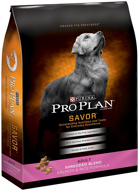 Purina Pro Plan Savor Adult Shredded Blend Salmon & Rice Formula Dry Dog Food