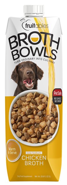 Fruitables Chicken Broth Bowls Dog Food Topper