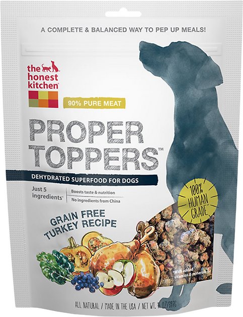 The Honest Kitchen Proper Toppers Grain-Free Turkey Recipe Dog Food Topper