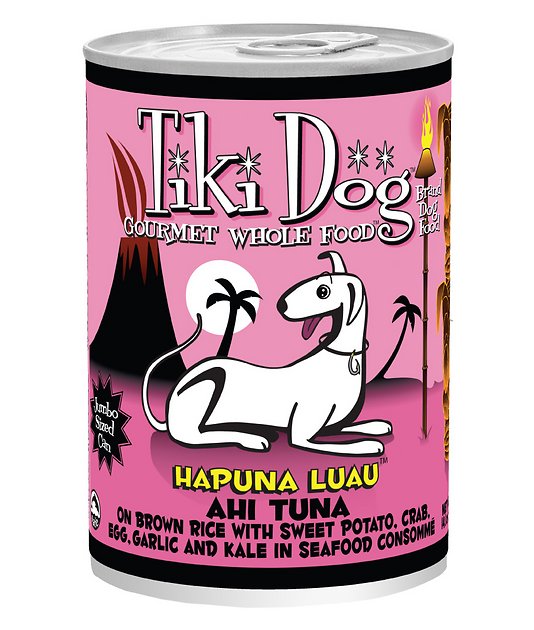 Tiki Dog Hapuna Luau Ahi Tuna on Brown Rice with Crab Canned Dog Food, 14-oz, case of 12