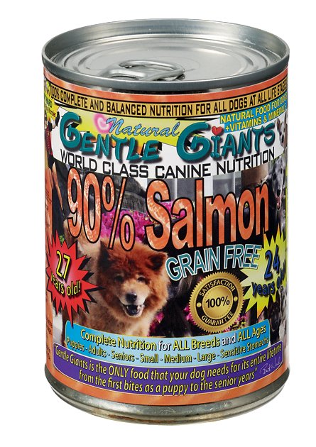 Gentle Giants Canine Nutrition 90% Salmon Grain-Free Canned Dog Food, 13-oz, case of 12