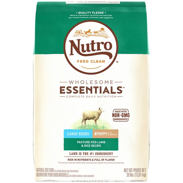 Nutro Wholesome Essentials Large Breed Puppy Pasture Fed Lamb & Rice Recipe Dry Dog Food, 30-lb bag