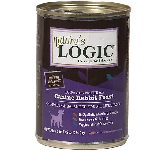 Nature's Logic Rabbit Feast Grain-Free Canned Dog Food, 13.2-oz, case of 12