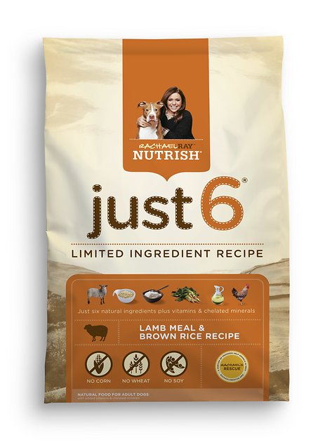 Rachael Ray Nutrish Just 6 Natural Lamb & Rice Recipe Dry Dog Food