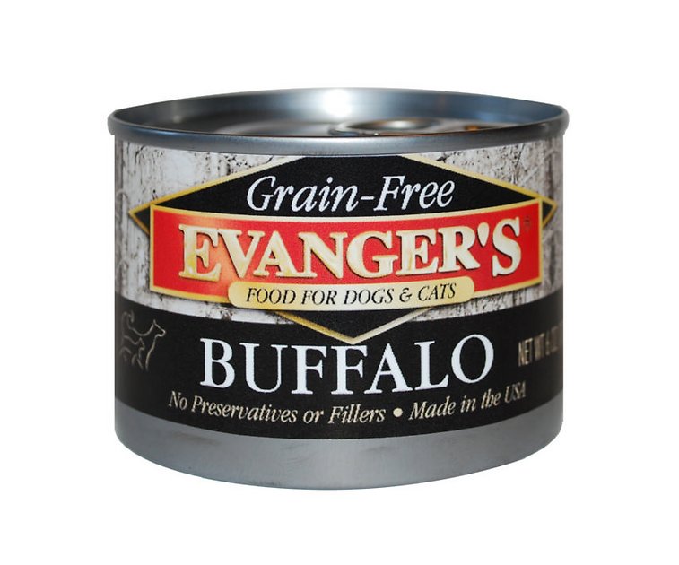 Evanger's Grain-Free Buffalo Canned Dog & Cat Food, 6-oz, case of 24