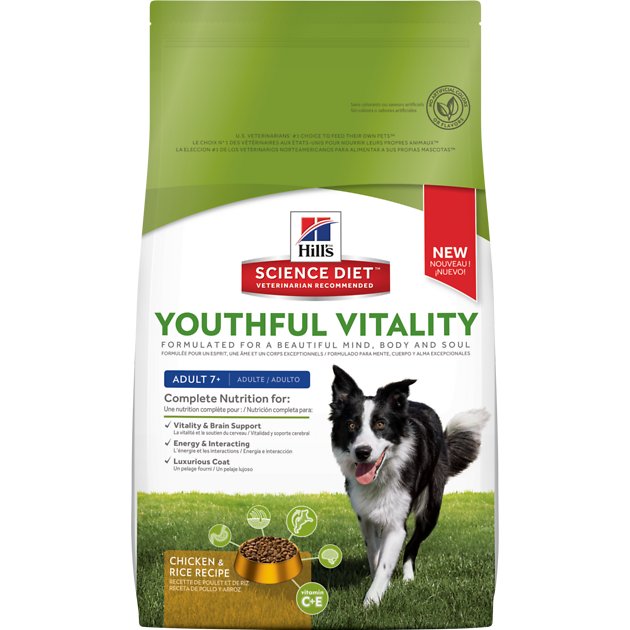 Hill's Science Diet Adult 7+ Youthful Vitality Chicken Recipe Dry Dog Food