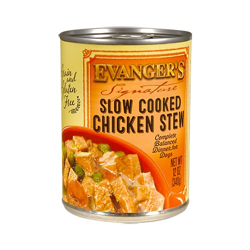 Evanger's Signature Series Slow Cooked Chicken Stew Grain-Free Canned Dog Food, 12-oz, case of 12