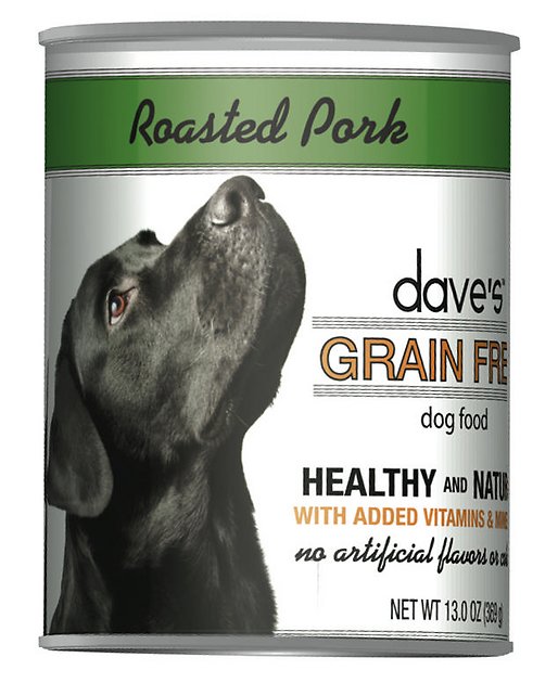 Dave's Pet Food Grain-Free Roasted Pork Dinner Canned Dog Food, 13-oz, case of 12