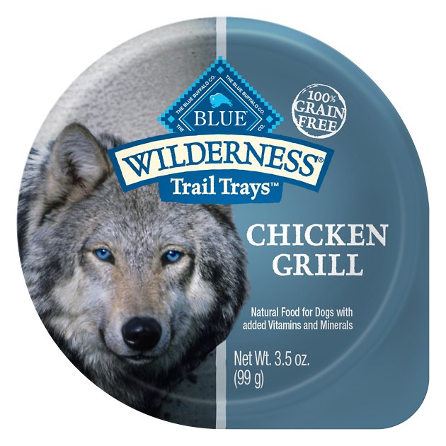 Blue Buffalo Wilderness Trail Trays Chicken Grill Formula Grain-Free Dog Food Trays, 3.5-oz, case of 12