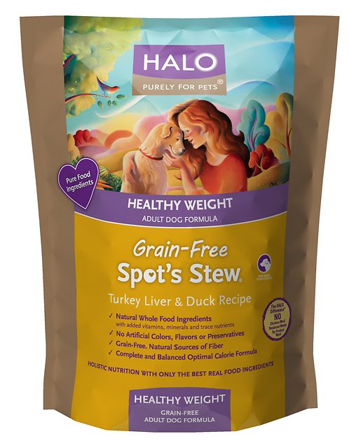 Halo Spot's Stew Healthy Weight Grain-Free Turkey Liver & Duck Recipe Dry Dog Food