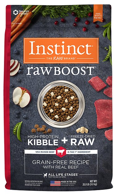 Instinct by Nature's Variety Raw Boost Grain-Free Recipe with Real Beef Dry Dog Food