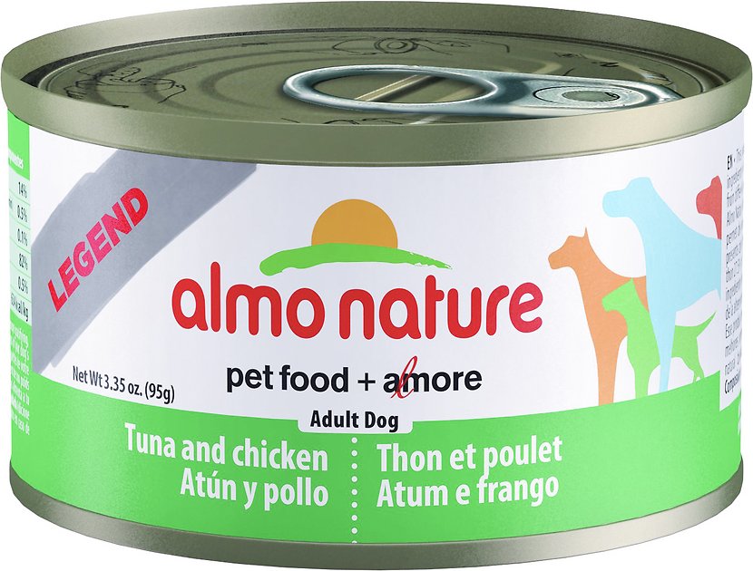 Almo Nature Legend Tuna and Chicken Adult Grain-Free Canned Dog Food, 3.35-oz, case of 24