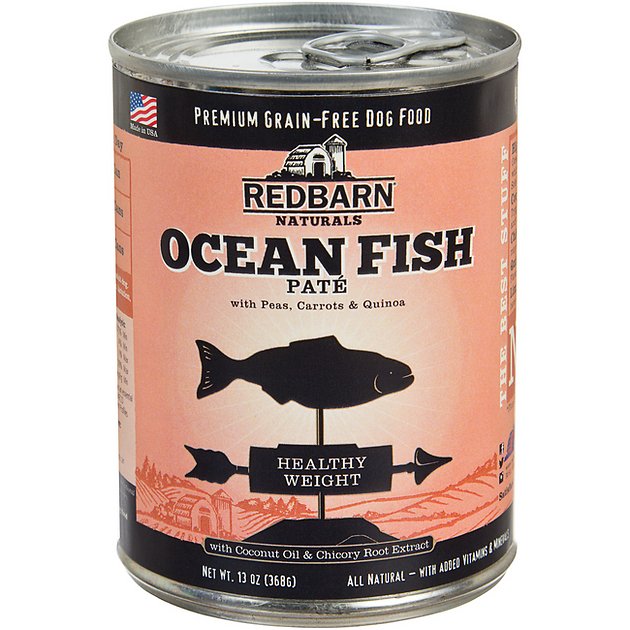 Redbarn Naturals Ocean Fish Pate Healthy Weight Grain-Free Canned Dog Food, 13-oz, case of 12