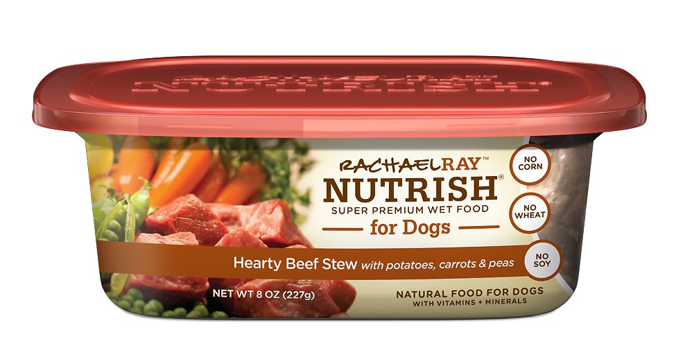 Rachael Ray Nutrish Natural Hearty Beef Stew Natural Wet Dog Food, 8-oz tub, case of 8