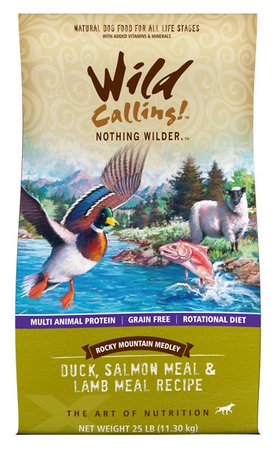 Wild Calling Rocky Mountain Medley Duck, Salmon Meal & Lamb Meal Recipe Grain-Free Dry Dog Food