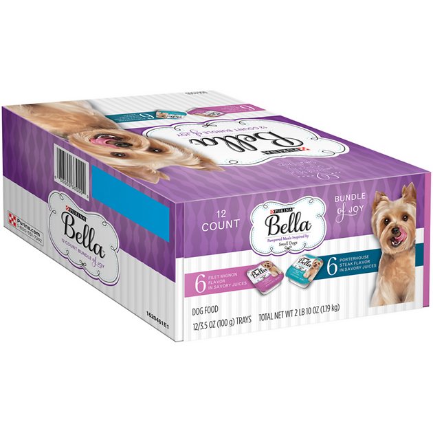 Purina Bella Variety Pack Small Breed Dog Food Trays, 3.5-oz, case of 12