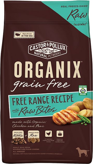 Castor & Pollux Organix Grain-Free Free Range Recipe with Raw Bites Dry Dog Food