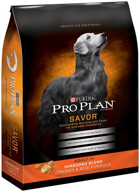 Purina Pro Plan Savor Adult 7+ Shredded Blend Chicken & Rice Formula Dry Dog Food