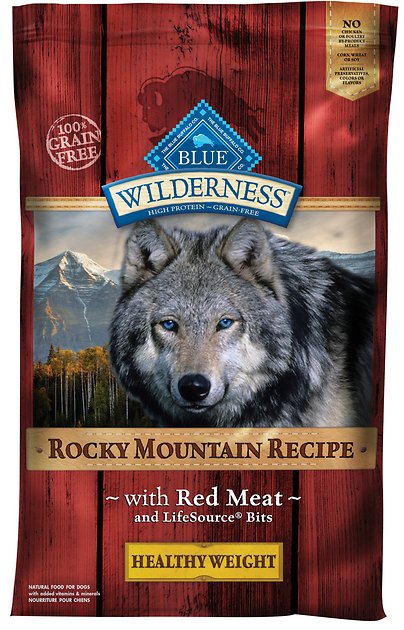 Blue Buffalo Wilderness Rocky Mountain Recipe with Red Meat Healthy Weight Grain-Free Dry Dog Food