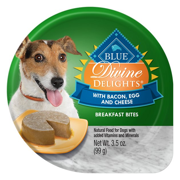 Blue Buffalo Divine Delights Bacon, Egg & Cheese Pate Dog Food Trays, 3.5-oz, case of 12