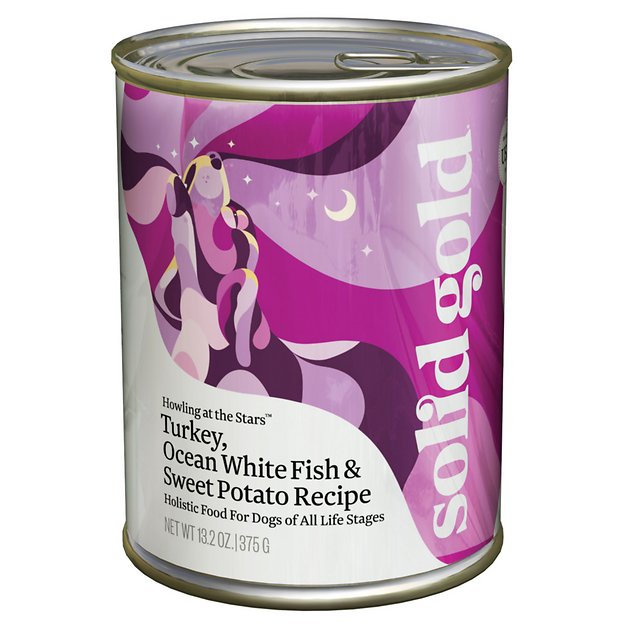 Solid Gold Howling at the Stars Turkey, Ocean White Fish & Sweet Potato Recipe Canned Dog Food, 13.2-oz, case of 12