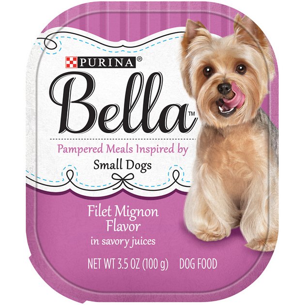 Purina Bella Filet Mignon Flavor in Savory Juices Small Breed Dog Food Trays, 3.5-oz, case of 12