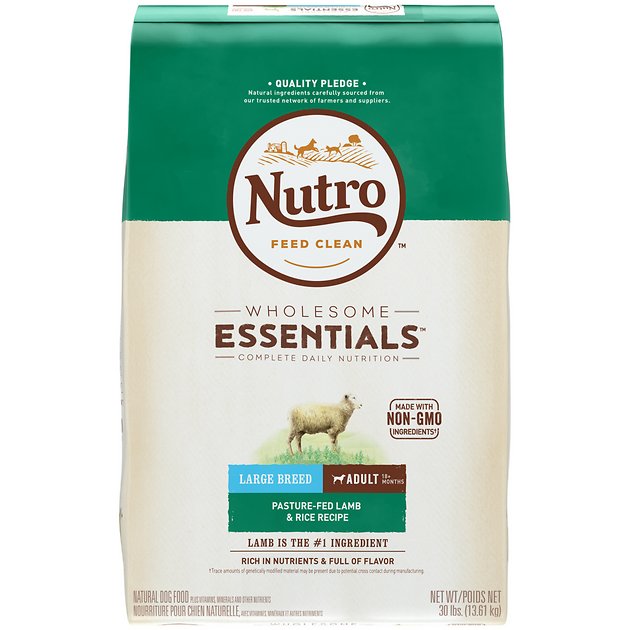 Nutro Wholesome Essentials Large Breed Adult Pasture Fed Lamb & Rice Recipe Dry Dog Food, 30-lb bag