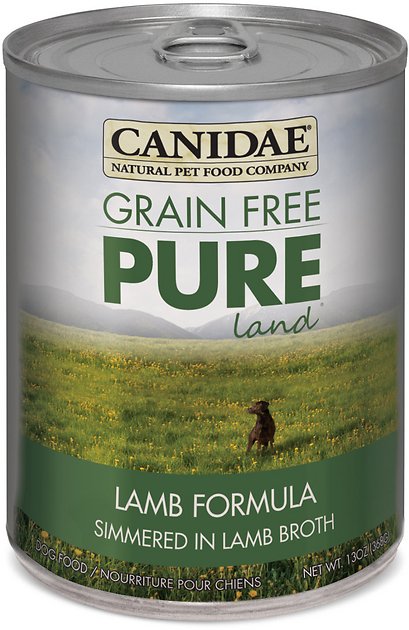 CANIDAE Grain-Free PURE Land Lamb Formula Canned Dog Food, 13-oz, case of 12