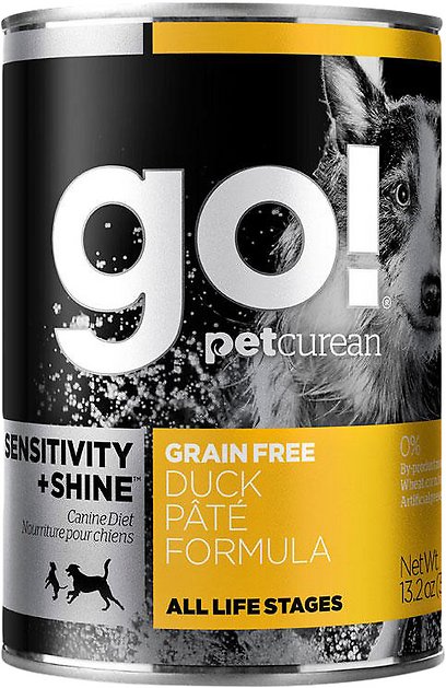 Go! Sensitivity + Shine Grain-Free Duck Pate Formula Canned Dog Food, 13.2-oz, case of 12