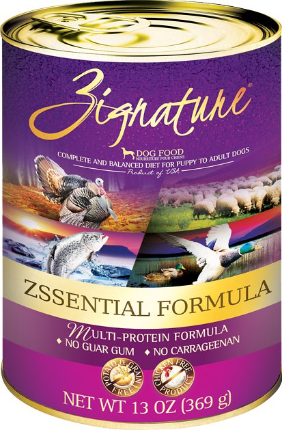 Zignature Zssential Multi-Protein Formula Grain-Free Canned Dog Food, 13-oz, case of 12