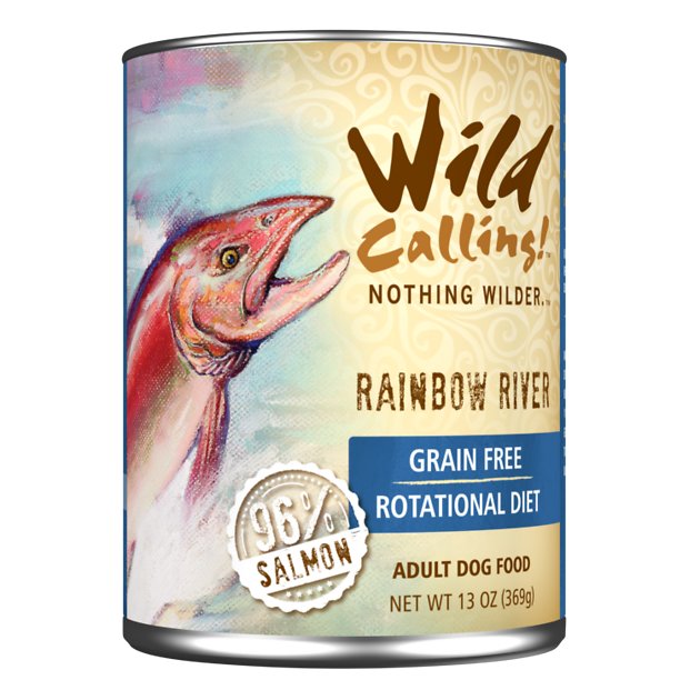 Wild Calling Rainbow River 96% Salmon Grain-Free Adult Canned Dog Food, 13-oz, case of 12