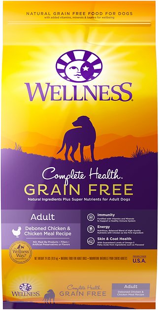 Wellness Grain-Free Complete Health Adult Deboned Chicken & Chicken Meal Recipe Dry Dog Food