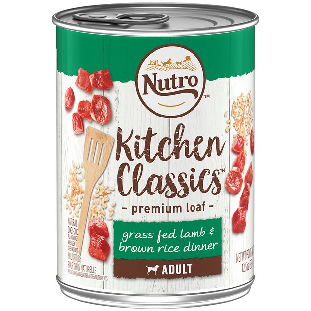 Nutro Adult Kitchen Classics Grass Fed Lamb & Brown Rice Canned Dog Food, 12.5-oz, case of 12