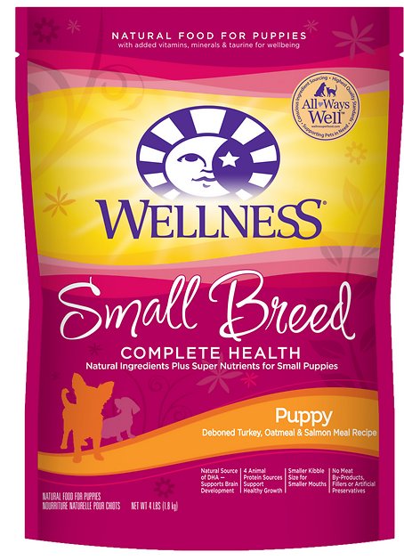 Wellness Small Breed Complete Health Puppy Turkey, Oatmeal & Salmon Meal Recipe Dry Dog Food