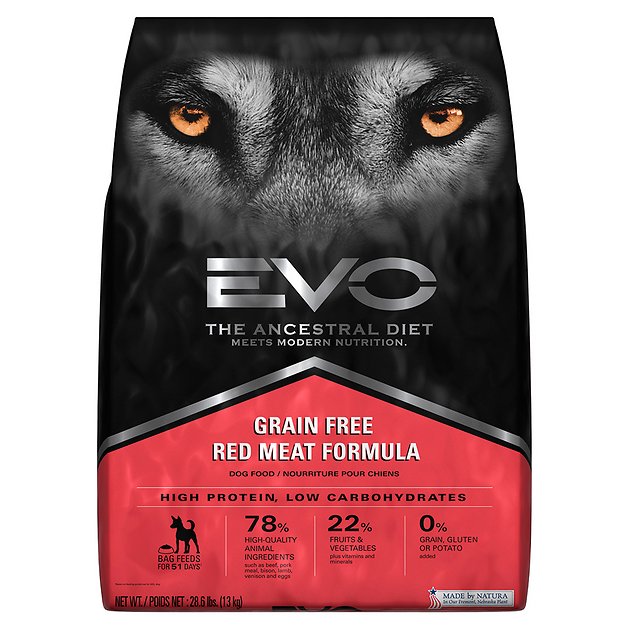 EVO Grain Free Red Meat Formula Large Bites Dry Dog Food