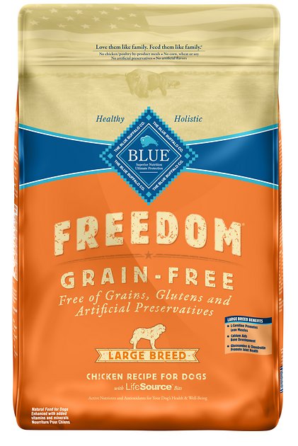 Blue Buffalo Freedom Large Breed Adult Chicken Recipe Grain-Free Dry Dog Food, 24-lb bag