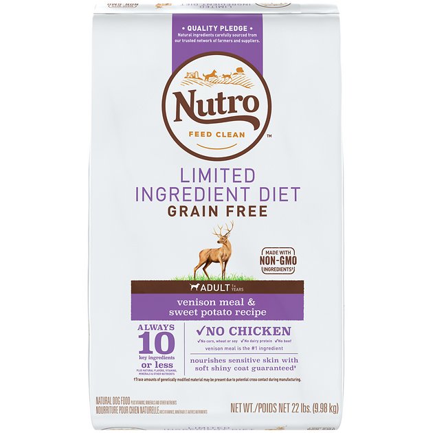 Nutro Limited Ingredient Diet Grain-Free Adult Venison Meal & Sweet Potato Recipe Dog Food