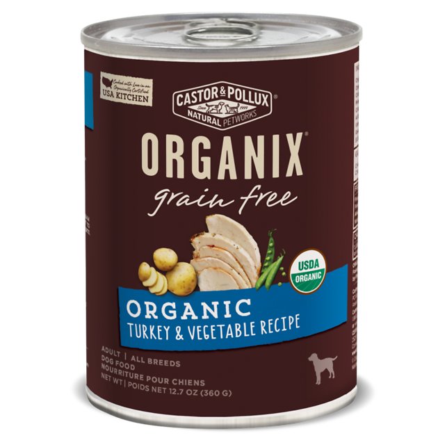 Castor & Pollux Organix Grain-Free Organic Turkey & Vegetable Recipe Adult Canned Dog Food, 12.7-oz, case of 12